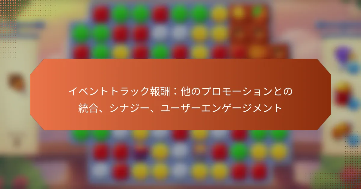 イベントトラック報酬：他のプロモーションとの統合、シナジー、ユーザーエンゲージメント