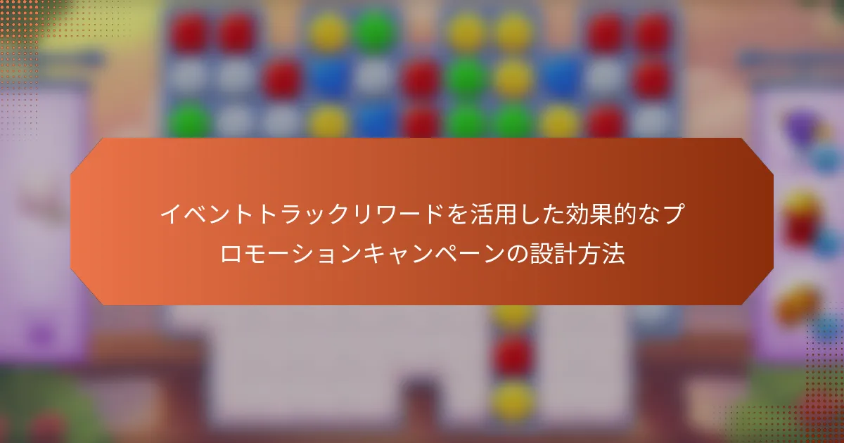 イベントトラックリワードを活用した効果的なプロモーションキャンペーンの設計方法