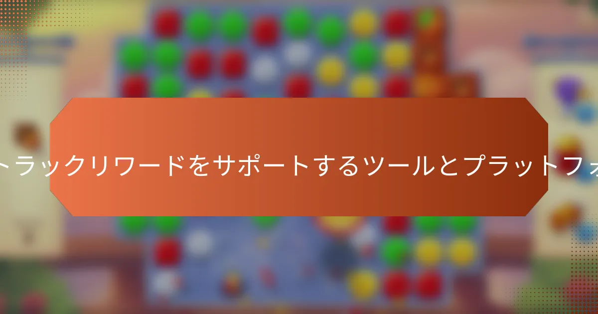 イベントトラックリワードをサポートするツールとプラットフォームは？