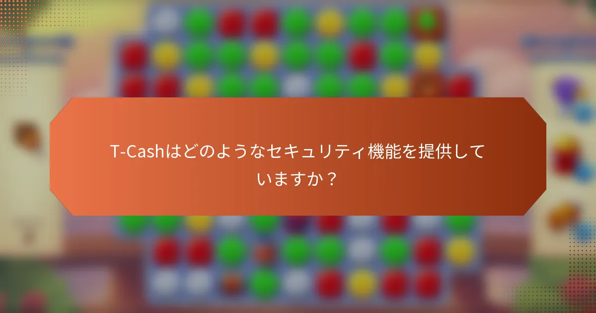 T-Cashはどのようなセキュリティ機能を提供していますか？